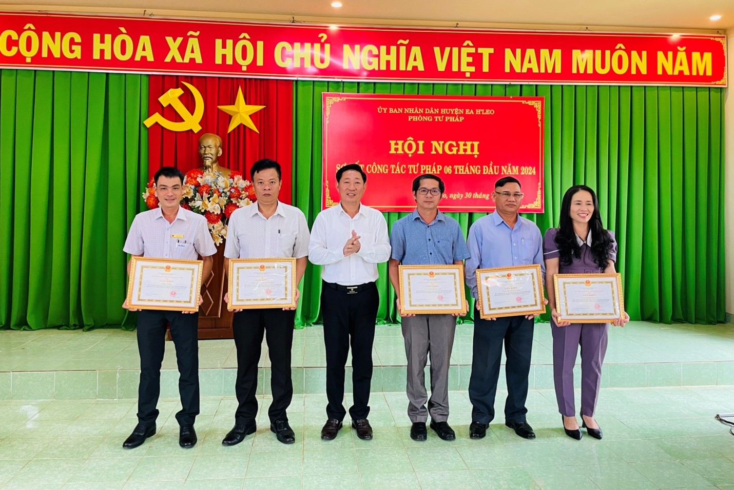 Hội nghị sơ kết công tác Tư pháp 6 tháng đầu năm 2024